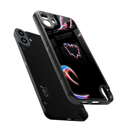 Prism Heart sleek cmf nothing phone 1 cover with tempered glass back and TPU edges