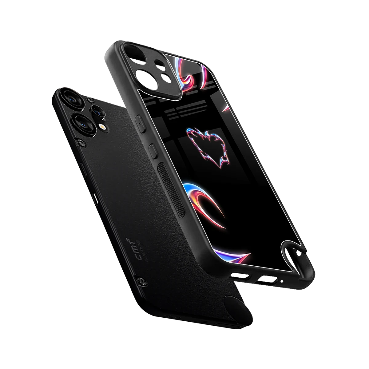 Prism Heart sleek cmf nothing phone 2 pro cover with tempered glass back and TPU edges