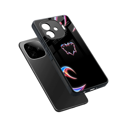 Prism Heart sleek iqoo neo 10r 5g cover with tempered glass back and TPU edges