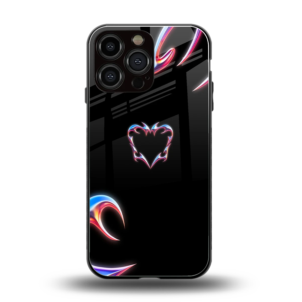 Prism Heart back phone cover | glass case for iphone 14 pro max