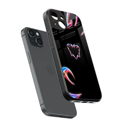 Prism Heart sleek iphone 13 cover with tempered glass back and TPU edges