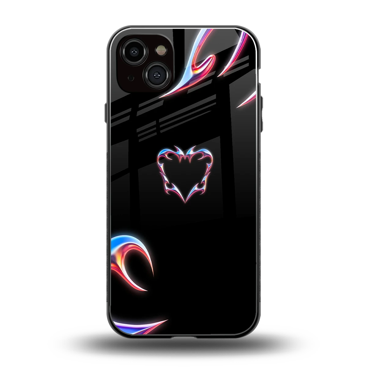 Prism Heart back phone cover | glass case for iphone 14 plus