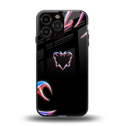 Prism Heart back phone cover | glass case for iphone 15 pro max