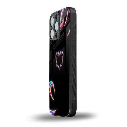 Prism Heart iphone 15 pro max mobile cover | shockproof glass phone case