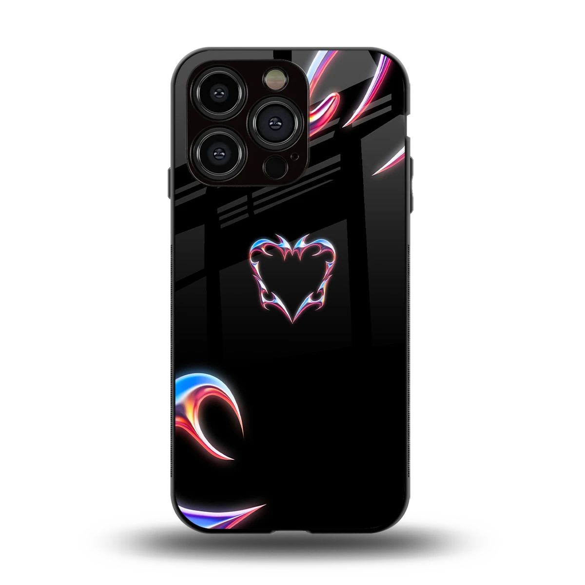 Prism Heart back phone cover | glass case for iphone 15 pro