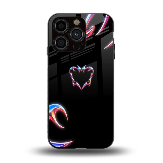 Prism Heart back phone cover | glass case for iphone 15 pro
