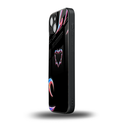 Prism Heart iphone 15 mobile cover | shockproof glass phone case