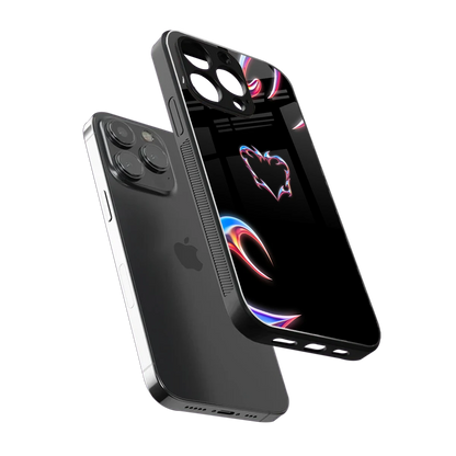 Prism Heart sleek iphone 15 pro cover with tempered glass back and TPU edges