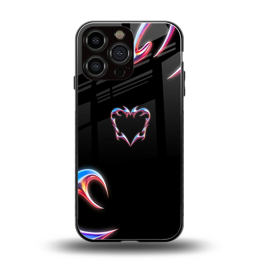 Prism Heart back phone cover | glass case for iphone 16 pro max