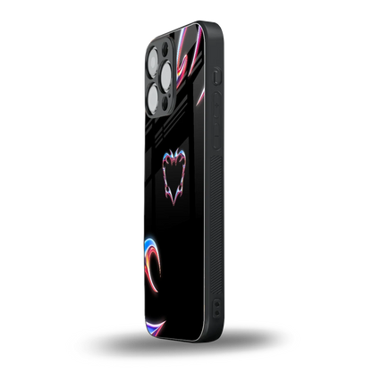 Prism Heart iphone 16 pro max mobile cover | shockproof glass phone case