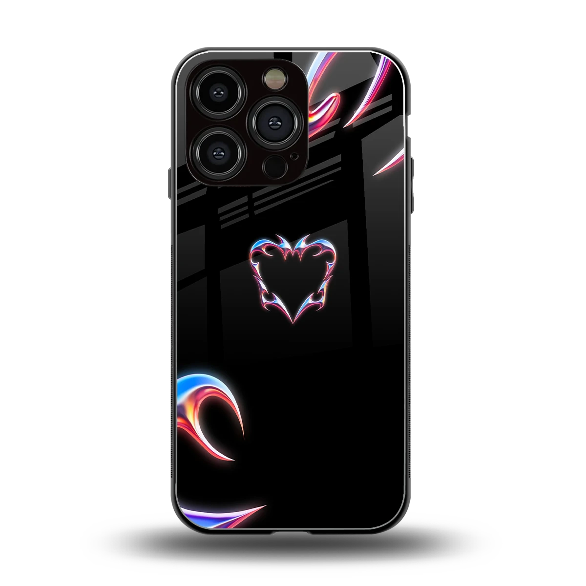 Prism Heart back phone cover | glass case for iphone 16 pro