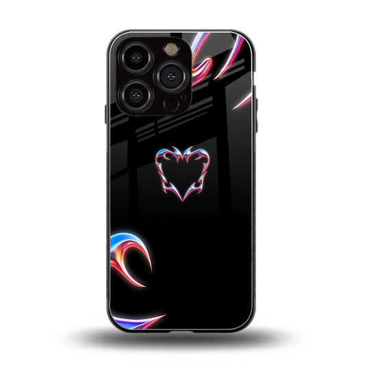 Prism Heart back phone cover | glass case for iphone 16 pro