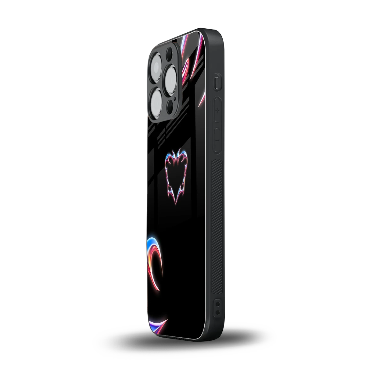 Prism Heart iphone 16 pro mobile cover | shockproof glass phone case