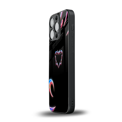 Prism Heart iphone 16 pro mobile cover | shockproof glass phone case