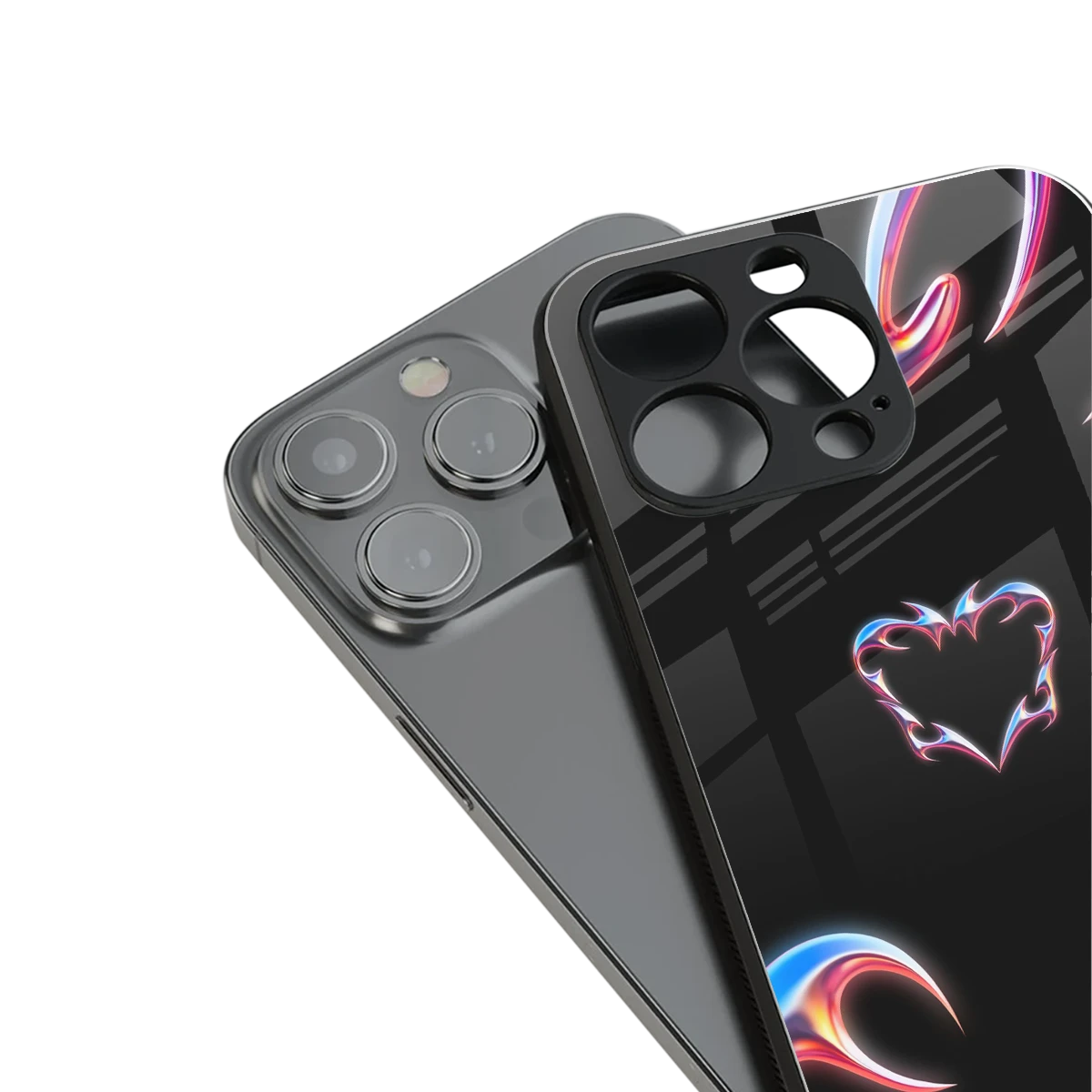 Prism Heart stylish phone case for iphone 14 plus | glossy glass and slim fit