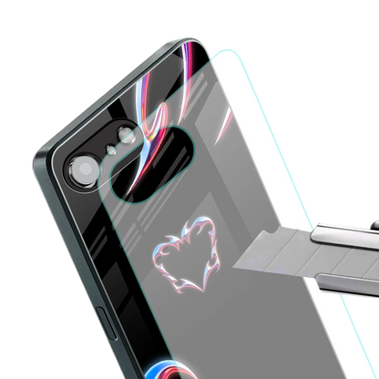 Prism Heart stylish phone case for iphone 16e | glossy glass and slim fit