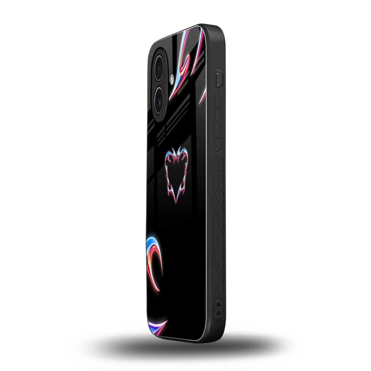 Prism Heart iphone 17 mobile cover | shockproof glass phone case