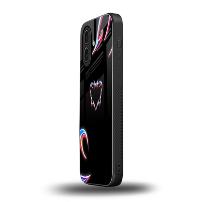 Prism Heart iphone 17 mobile cover | shockproof glass phone case