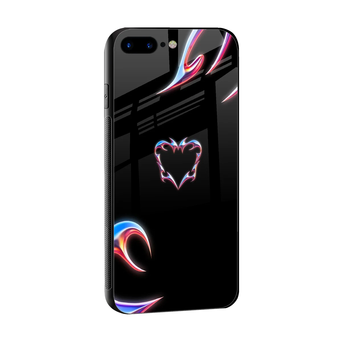Prism Heart sleek iphone 8 plus cover with tempered glass back and TPU edges