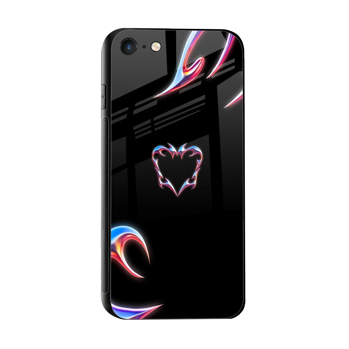 Prism Heart sleek iphone 7 cover with tempered glass back and TPU edges