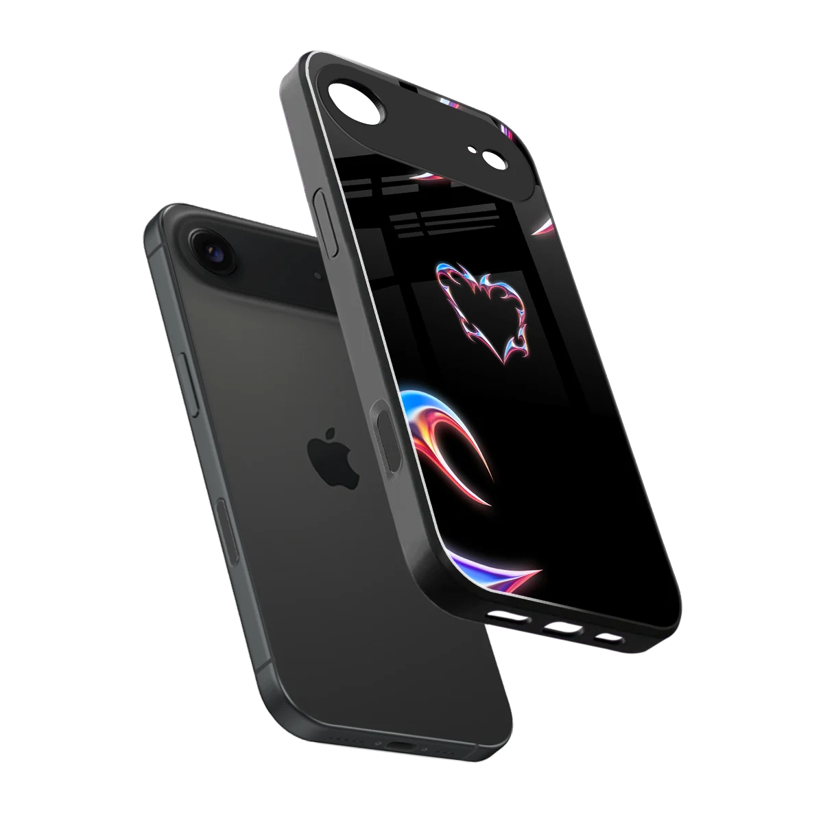 Prism Heart sleek iphone air cover with tempered glass back and TPU edges