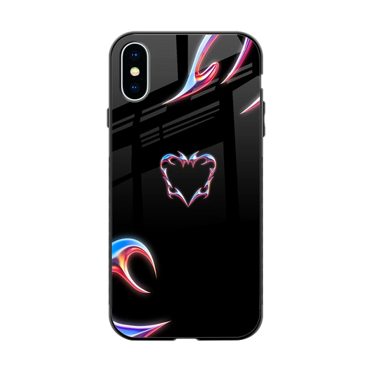 Prism Heart back phone cover | glass case for iphone xs