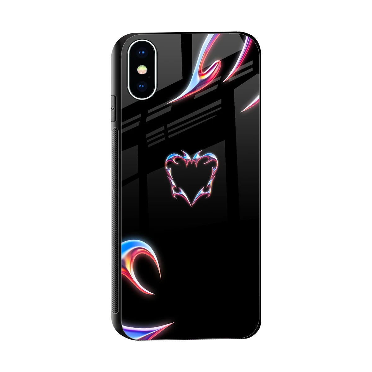 Prism Heart sleek iphone xs cover with tempered glass back and TPU edges