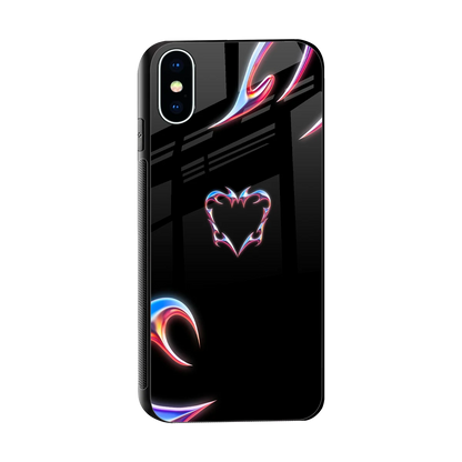 Prism Heart sleek iphone xs cover with tempered glass back and TPU edges