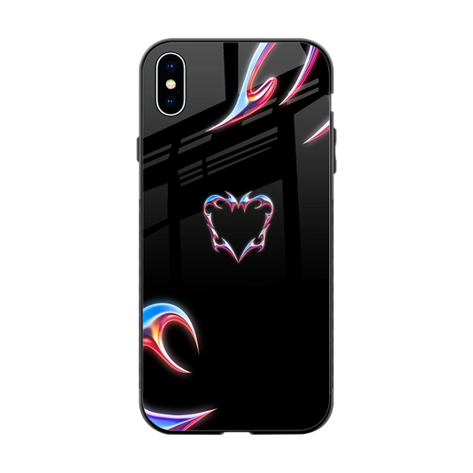 Prism Heart back phone cover | glass case for iphone xs max