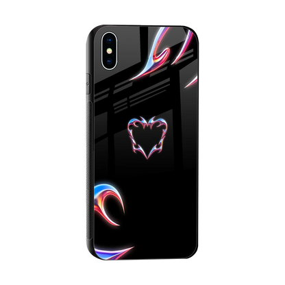 Prism Heart sleek iphone xs max cover with tempered glass back and TPU edges