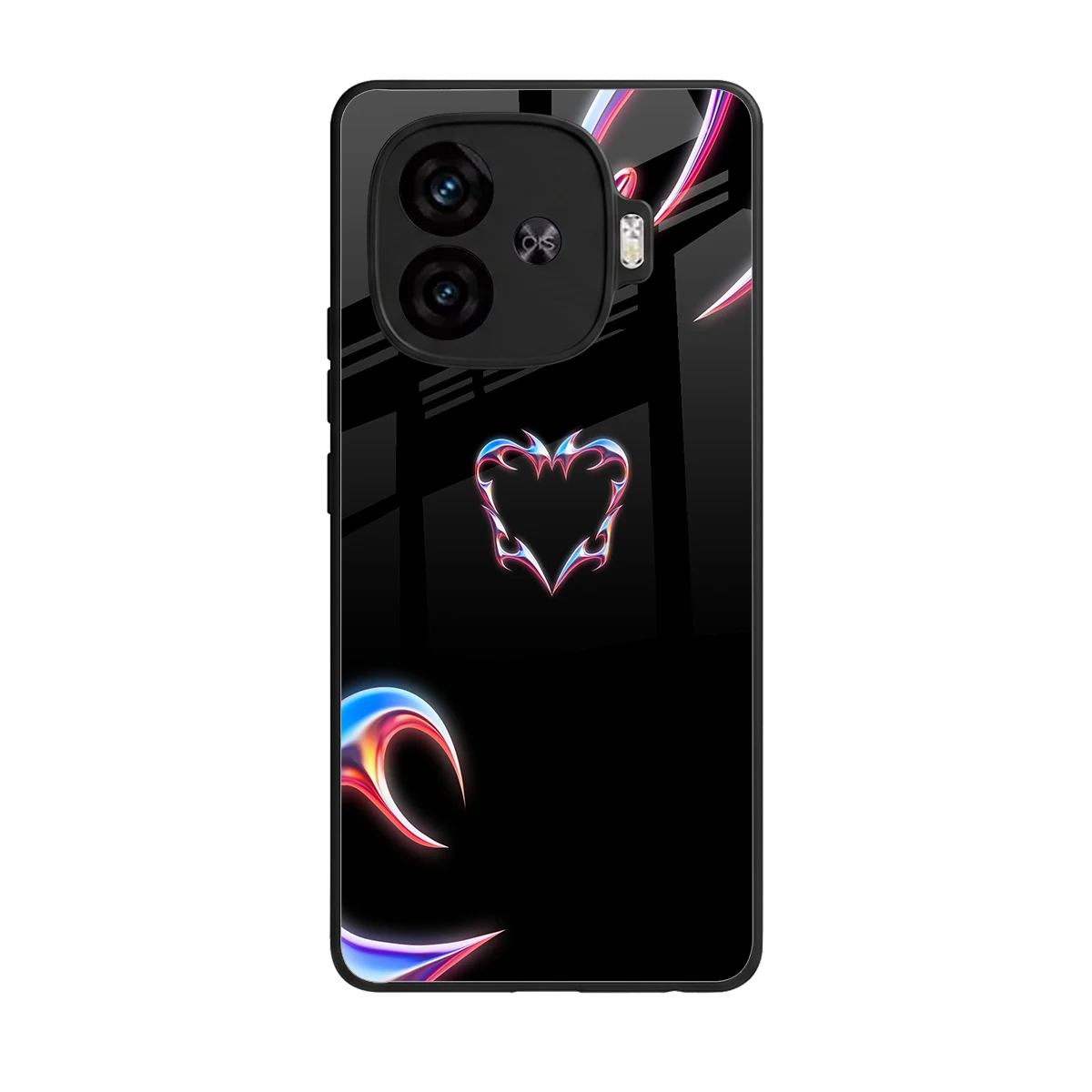 Prism Heart back phone cover | glass case for iqoo neo 10r 5g