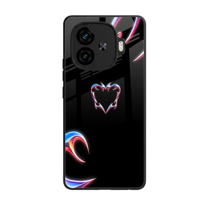 Prism Heart back phone cover | glass case for iqoo neo 10r 5g