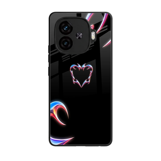 Prism Heart back phone cover | glass case for iqoo neo 10r 5g
