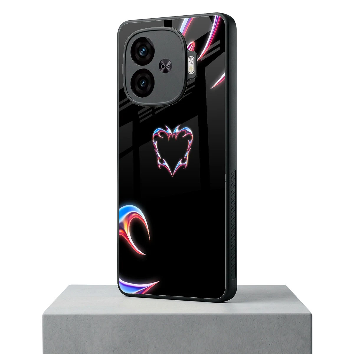 Prism Heart iqoo neo 10r 5g mobile cover | shockproof glass phone case