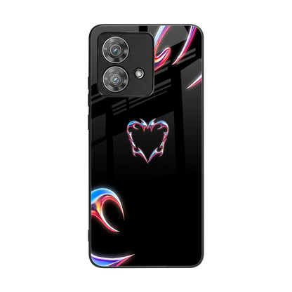 Prism Heart back phone cover | glass case for motorola edge 40 neo 5g