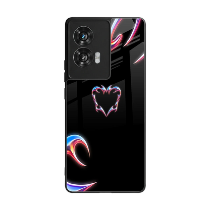Prism Heart back phone cover | glass case for motorola edge 50 fusion