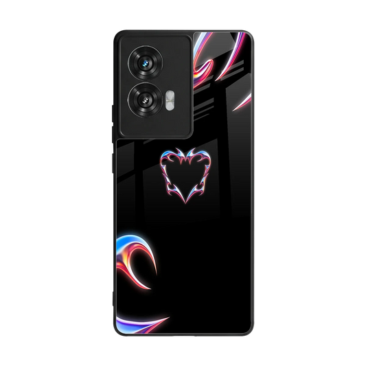 Prism Heart back phone cover | glass case for motorola edge 50 fusion