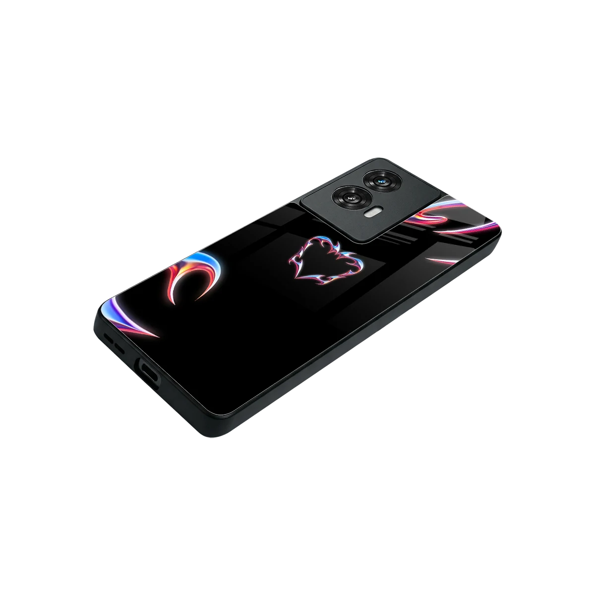 Prism Heart stylish phone case for motorola edge 50 fusion | glossy glass and slim fit