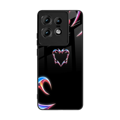 Prism Heart back phone cover | glass case for motorola edge 50 pro
