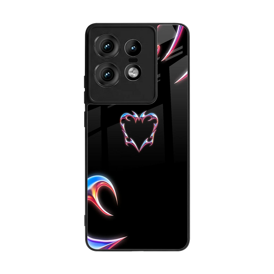 Prism Heart back phone cover | glass case for motorola edge 50 pro