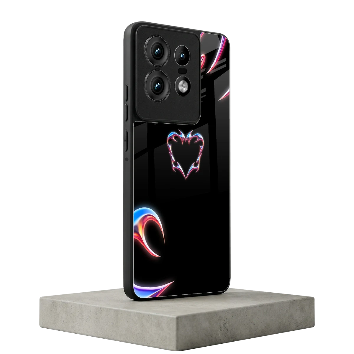 Prism Heart motorola edge 50 pro mobile cover | shockproof glass phone case