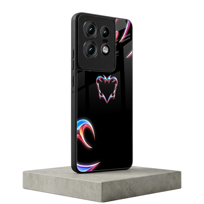 Prism Heart motorola edge 50 pro mobile cover | shockproof glass phone case