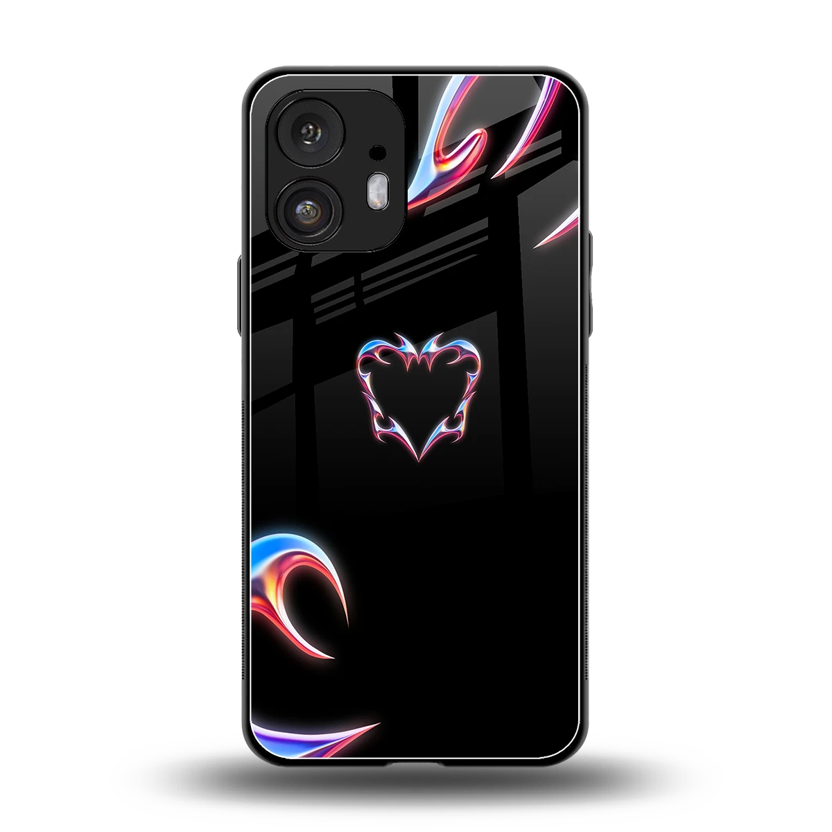 Prism Heart back phone cover | glass case for nothing phone 2