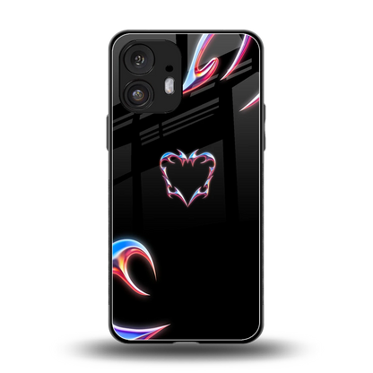 Prism Heart back phone cover | glass case for nothing phone 2