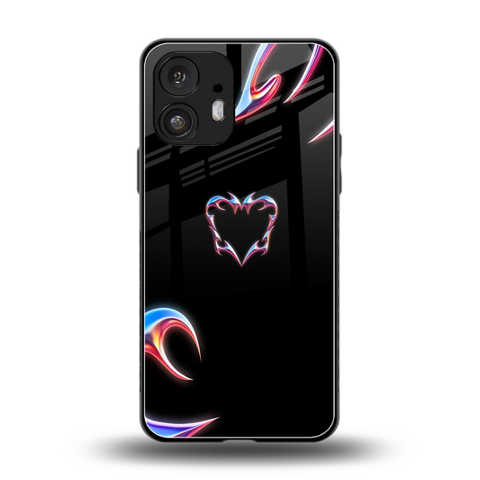 Prism Heart back phone cover | glass case for nothing phone 2