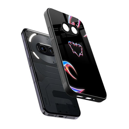 Prism Heart sleek nothing phone 2a cover with tempered glass back and TPU edges