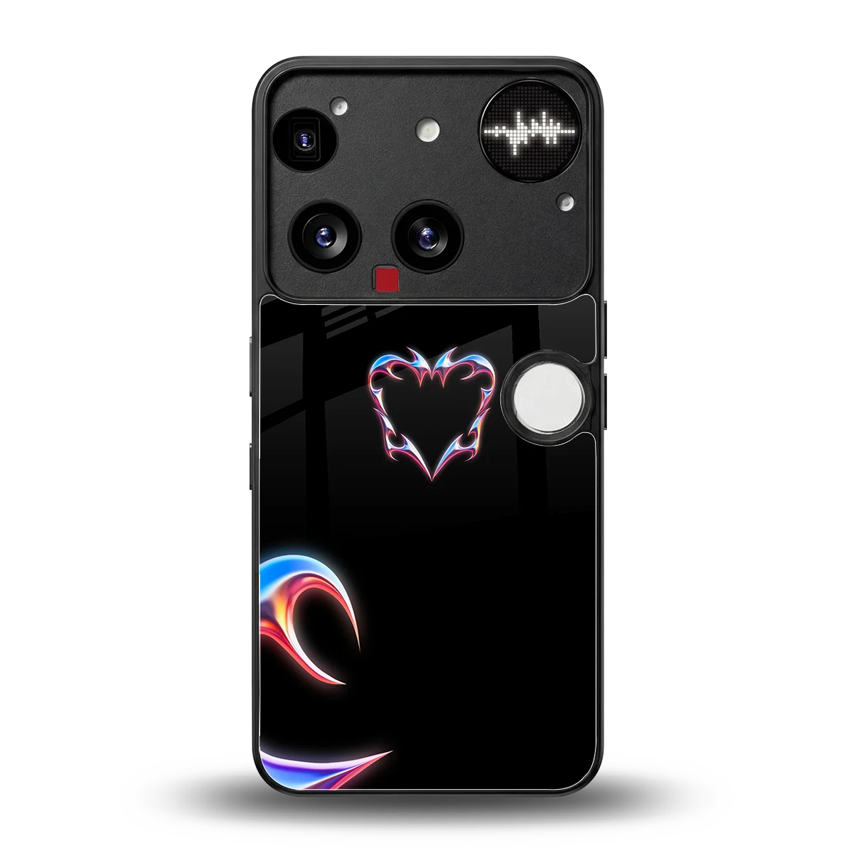 Prism Heart back phone cover | glass case for nothing phone 3