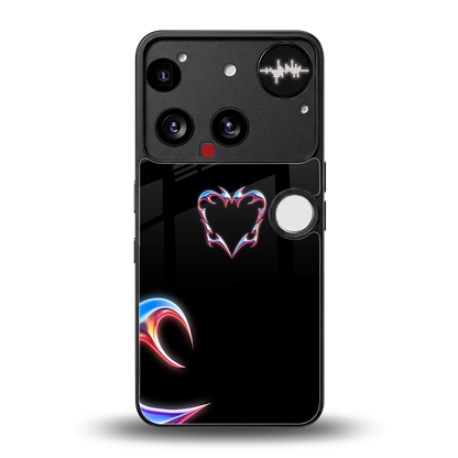Prism Heart back phone cover | glass case for nothing phone 3