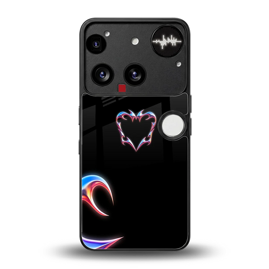 Prism Heart back phone cover | glass case for nothing phone 3