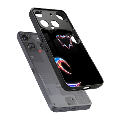 Prism Heart sleek nothing phone 3 cover with tempered glass back and TPU edges